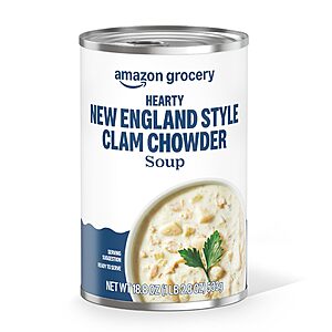 Amazon Grocery, Hearty New England Style Clam Chowder Soup, 18.8 Oz~$1.50 With S&S~Buy 4 & Save More!