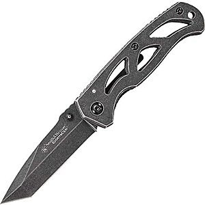 Smith & Wesson ExtremeOps CK404 6.23in High Carbon S.S. Folding Knife with 2.65in Tanto Blade and Stainless Handle $13.99