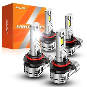 $39.57: SEALIGHT HB3 9006 Bulbs, 6500K Cool White, IP68 Waterproof, Pack of 4