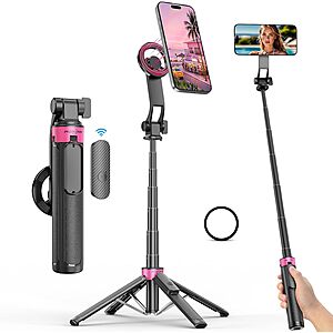 37" ACKIMA Magnetic Selfie Stick Tripod for iPhone w/ Wireless Remote $11.99 + Free Shipping w/ Prime or on $35+
