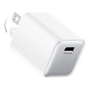 30W wegear GaN III Fast USB-C Wall Charger w/ Foldable Plug (White or Black) $5.99 + Free Shipping w/ Prime or on $35+