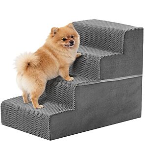 KMFurnila 4-Step Dog Stairs for Large Dogs and Cats, 18in H Dog Steps for Couch, Sofa, Chair, Durable Non-Slip Sturdy Pet Steps, Pet Ramp for High Bed Indoor $27.99
