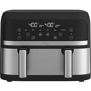 bella PRO - 4-qt. TriZone Touchscreen Air Fryer with Dual Flex Basket - Stainless Steel $34.99 Bestbuy.com