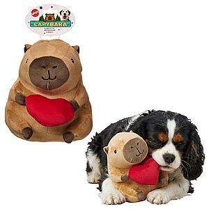 SPOT Capybara with Heart Plush Dog Toy, Soft Stuffed Squeaky & Crinkle Toy for Calm and Gentle Play, Adorable Capybara, for Light Chewers and Small Dogs, 8 Inch $8.79