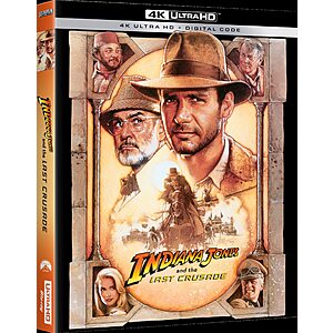 Indiana Jones and the Last Crusade 4K UHD + Digital Code $13.49 Amazon.com