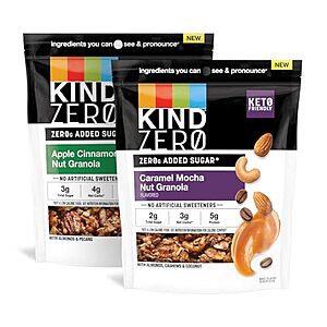 [SnS, AC] $4.67* | 2-Pk 8-Oz KIND Zero Added Sugar Granola (Variety Pack) at Amazon