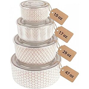 $30.57* | 4-ct KooK Nesting Ceramic Mixing Bowls w/ Lids (Ivory) at Amazon