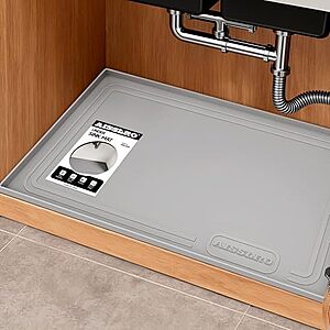 $12.59* | 25" x 19" Aisslro Waterproof Silicone Under Sink Mat at Amazon
