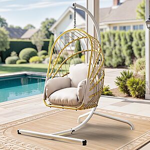$119.67 AC - YITAHOME Hanging Egg Chair with Stand - Beige