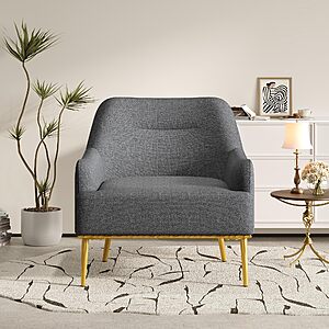 Christopher Knight Home Justin Modern Accent Chair with Metal Legs (4 colors) - $117.04