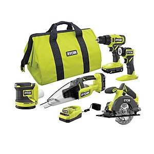 Ryobi ONE+ 18V Cordless 5-Tool Combo Kit with 2.0Ah Battery and Charger $149