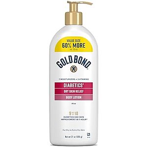21-Ounce Gold Bond Diabetic Dry Skin Relief Body Lotion w/ Vitamin E & Aloe $6.54 w/ S&S + Free Shipping w/ Prime or on $35+