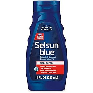 11-Ounce Selsun Blue Medicated Maximum Strength Antidandruff Shampoo $4.35 w/ S&S + Free Shipping w/ Prime or on $35+