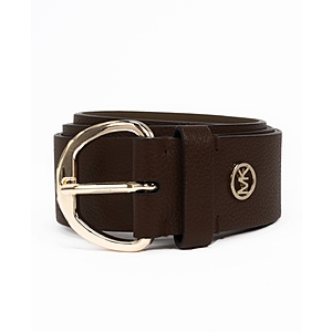 [Today Only] Michael Michael Kors Women's 38 Mm Pebble Belt - Chocolate $29.99