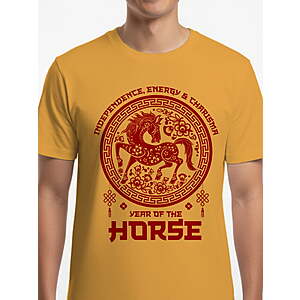 Men's & Big Men's Lunar Year Graphic Tees (various) $1.38+