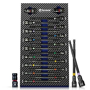 $21.58 6“ Impact Nut Drivers Set Magnetic, 18pcs Color Coded SAE & Metric