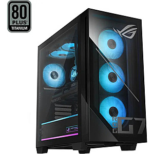ASUS ROG G700TF Gaming Desktop PC: Intel Ultra 7 265KF, RTX 5070 Ti, 32GB DDR5, 1TB SSD, 850W PSU $2099.99