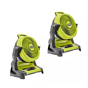 2-Pack RYOBI ONE+ 18V Cordless 7.5" Bucket Top Misting Fans (Tool Only) $89.99