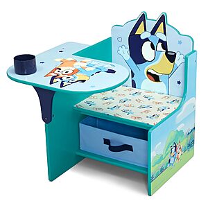 $26.99: Delta Children Bluey Chair Desk with Storage Bin - Greenguard Gold Certified, Blue at Amazon