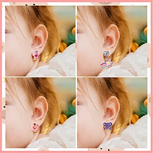 Kids Clip On Earrings for Girls 20/30 Pairs Hypoallergenic Clip on Earrings for Kids Cute Animal Earrings for Little Girls Toddlers Jewelry Set Party Favor Gift (20 Pairs) $12.79