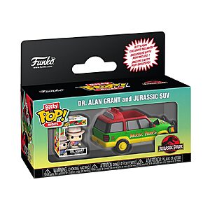 $4.75: Funko Pop! Bitty Ride: Jurassic Park - Jurassic SUV with Dr. Grant - 0.9 Inch and 1.3 Inch at Amazon
