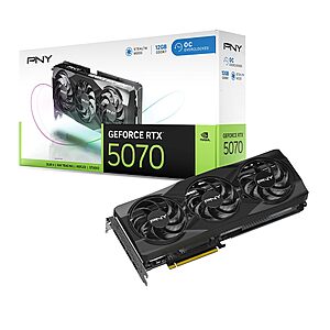 PNY GeForce RTX 5070 12GB OC Triple Fan GPU $579.99 + Free Shipping