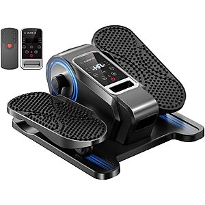 CURSOR FITNESS Under-Desk Elliptical Pedal Exerciser w/ Remote, 12 Auto & Manual Speeds & LCD Monitor $59.99 + Free Shipping