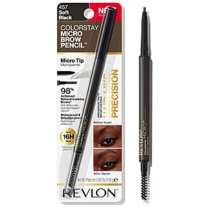 Revlon ColorStay Micro Eyebrow Pencil w/ Built In Spoolie Brush $1.40 w/ S&S + Free Shipping w/ Prime or $35+