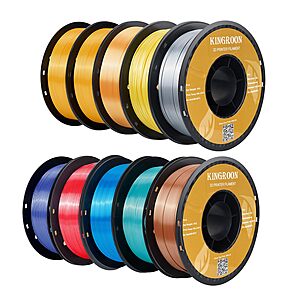 SnS | Kingroon Silk PLA Bundle 3D Printer Filament, Dimensional Accuracy +/- 0.03 mm, PLA Shiny Filament 1.75 mm $90