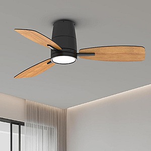 42" LED Indoor Black Flush Mount Ceiling Fan w/ Light & Remote, Reversible DC Motor (Black) $39.99 + Free Shipping