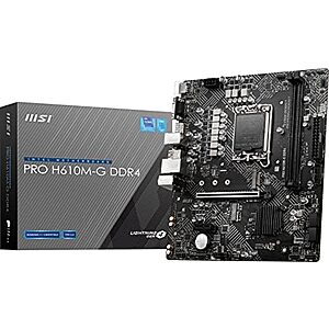 $69.99* | MSI PRO H610M-G DDR4 V1 Motherboard at Amazon