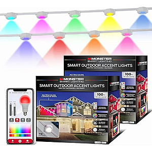 2-Pack 100ft Monster Outdoor RGBIC & Multiwhite Permanent Outdoor LED Smart Lights $170.99 + Free Shipping