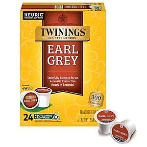 [NEW, SnS, AC] $5.96 | 24-Count Twinings Earl Grey Black Tea K-Cup Pods (Earl Grey) at Amazon