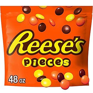 [SnS, AC] $9.60 | 48-Oz Reese's PIECES Peanut Butter in a Crunchy Shell at Amazon