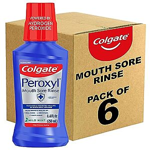 [NEW, SnS] $16.81 | 6-Pack 8.4-Oz Colgate Peroxyl Antiseptic Mouth Sore Rinse at Amazon ($2.80 each)