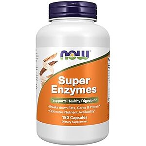 [NEW, SnS] $13.56 | NOW Foods Supplements, Super Enzymes, Formulated with Bromelain, Ox Bile, Pancreatin and Papain,180 Capsules at Amazon