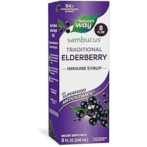 [SnS] $8.40 | 8-Oz Nature's Way Sambucus Elderberry Traditional Immune Syrup at Amazon