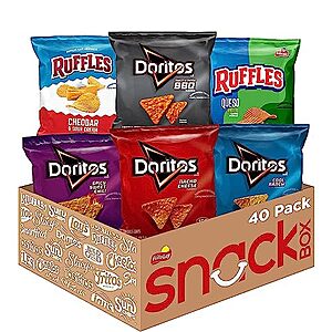 [NEW, SnS] $11.46 | 40-Pack 1-Oz Frito Lay Ruffles and Doritos (Bold Variety Mix) at Amazon (28.7￠ each)