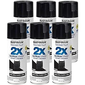 $23.96* | 6-Pack Rust-Oleum Painter's Touch 2X Ultra Cover Spray Paint (Gloss Black) at Amazon