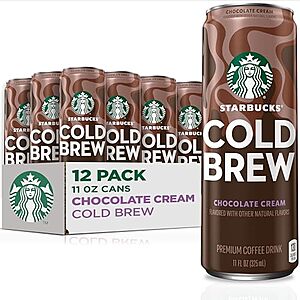 [SnS] $22.45 | 12-Pack 11-Oz Starbucks Cold Brew Coffee (Chocolate Cream) at Amazon