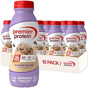 [SnS, AC] $17.27 | 12-Pack 11.5-Oz Premier Protein Shake (Cookie Dough) at Amazon ($1.44 each)