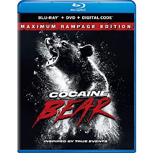 Cocaine Bear - Maximum Rampage Edition Blu-ray + DVD + Digital $7.99 Amazon.com