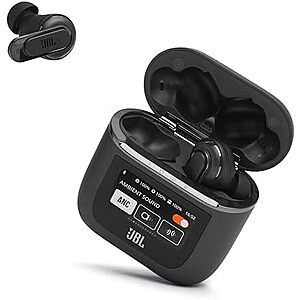 [Lightning Deal] $113.95 | JBL Tour Pro 2 - True Wireless Noise Cancelling Earbuds with Smart Charging Case (Black) at Amazon