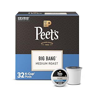 [SnS] $10.39 | 32-Count Peet's Coffee Medium Roast K-Cup Pods (Big Bang) at Amazon (32.5￠ each)