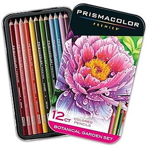 [SnS] $7.40** | 12-Count Prismacolor Premier Colored Pencils Soft Core Botanical Garden Set at Amazon