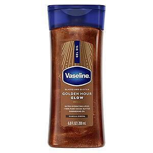 [NEW, SnS, AC] $4.91 | 6.8-Oz Vaseline Glazed and Glisten Golden Hour Body Gel Oil at Amazon