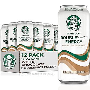 [SnS] $19.94 | 12-Pack 15-Oz Starbucks Doubleshot Energy Drink Coffee Beverage (White Chocolate) at Amazon ($1.66 each)