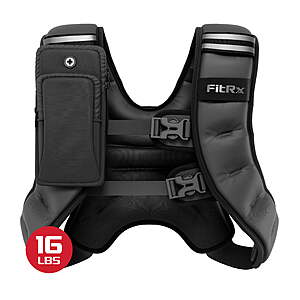 FitRx Weighted Vest Neoprene Coated Weighted Vest for Women and Men with Hook and Loop Strap.with Phone Pocket 16 lbs @ Walmart $12.49