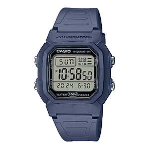 Casio Mens Classic Digital Sport Watch with Blue Resin Strap - W800H-2AVCF $14.96 + Free store pick up or free shipping with walmart+ or over $35