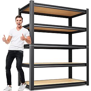 71"H x 35"W x 15.7"D 5-Tier Heavy Duty Adjustable Metal Garage Storage Shelving Rack $39.99 + Free Shipping